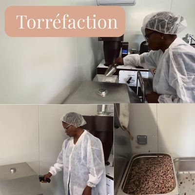 Torréfaction fèves de cacao