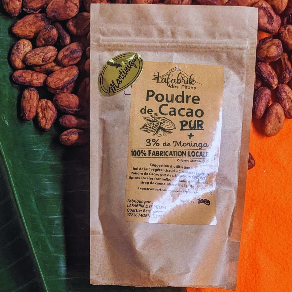 Poudre de cacao pur et moringa